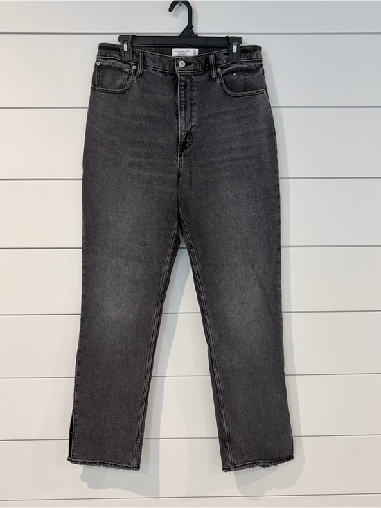 Abercrombie & Fitch Denim - Abercrombie 90s Straight Ultra High Rise Gray Jeans Grunge Y2K 30 Charcoal
